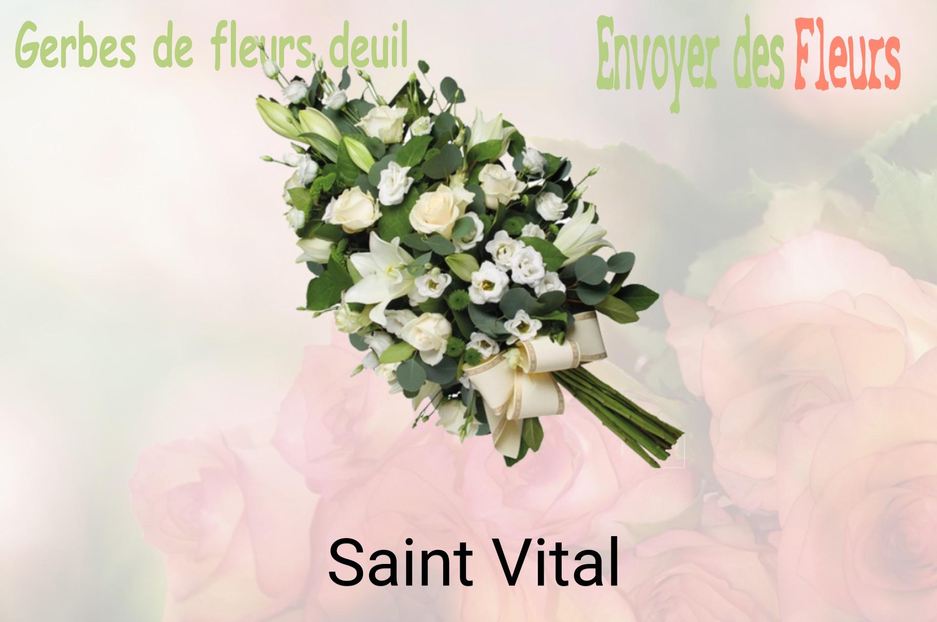 Gerbe de fleurs de deuil livrée à Saint-Vital